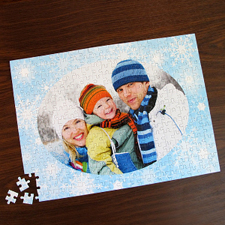 Personalized Snowflakes 12X16.5 Jigsaw Puzzle