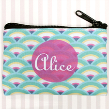 Peacock Fan Personalized Coin Purse