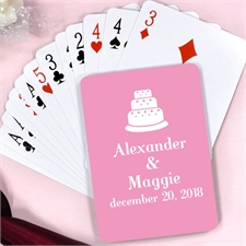 Create Personalized Wedding Cake Playing Cards