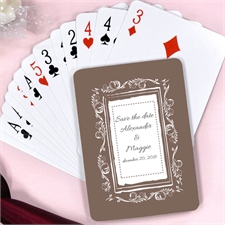 Create Chocolate Classic Board Save The Date Personalized Playing Cards