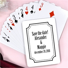 Create Classic Frame Save The Date Personalized Playing Cards