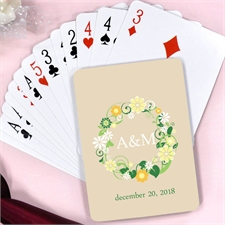 Create Colorful Wedding Flower Personalized Playing Cards