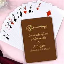 Create Elegant Wedding Key Personalized Playing Cards