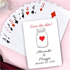 Personalized Wedding Manson Jar Playing Cards