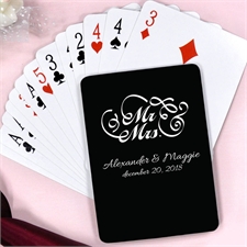Personalized Mr. And Mrs. For Wedding Playing Cards