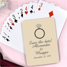 Wedding Rings Personalized Engagement Playing Cards