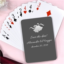 Personalized Wedding Bell Playing Cards