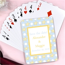 Personalized Beach Destination Wedding Playing Cards