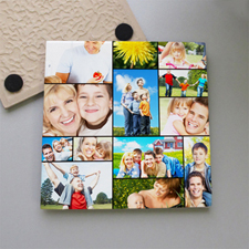 Personalized Thirteen Collage Tile Coaster