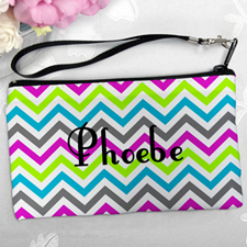 Personalized Colorful Chevron Pattern Clutch Bag (5.5X10 Inch)