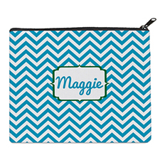 Print Your Own Turquoise Chevron Bag (8 X 10 Inch)