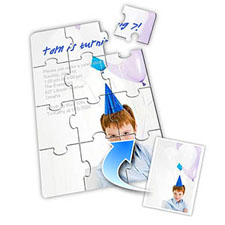 Birthday Party Puzzle Invitation, 5x7 Portrait