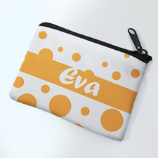 Yellow Dots Personalized Coin Purse