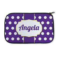 Personalized Neoprene Large Dots Cosmetic Bag (6 X 10 Inch)