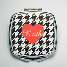 Personalized My Heart Compact Make Up Mirror