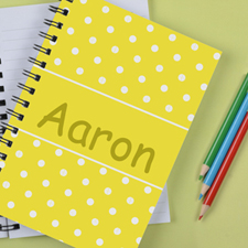 Personalized Lemon Dots Notebook