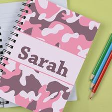 Personalized Camo Pink Notebook