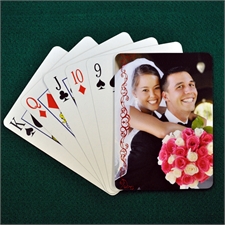Wedding Poker Size Cranberry Lace Standard Index Playing Cards