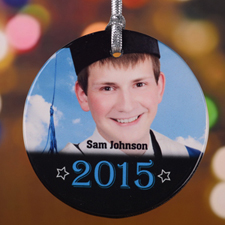 Personalized Blue Class Of 2017 Ornament