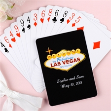 Black Las Vegas Wedding Playing Cards