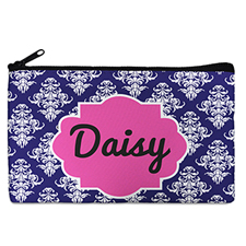 Navy Vintage Personalized Cosmetic Bag