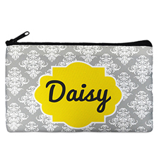Grey Vintage Personalized Cosmetic Bag