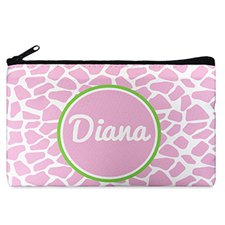 Pink Leopard Personalized Cosmetic Bag