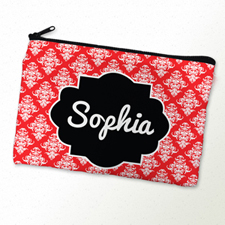 Red Vintage Personalized Cosmetic Bag