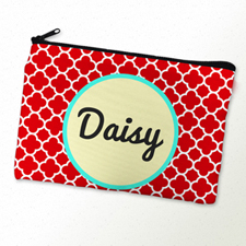 Red Clover Personalized Cosmetic Bag