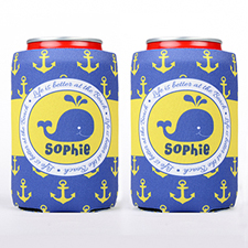 Whale Personalized Can Cooler