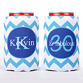 30 & Fabulous Peacock Personalized Can Cooler
