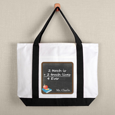 Chalkboard Personalized Tote For Teacher