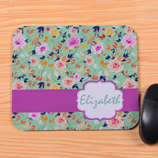 Watercolor Floral Personalized Premium Mousepad