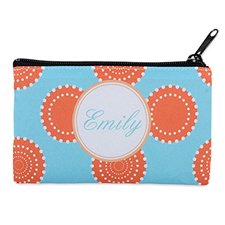 Artistic Floral Personalized Cosmetic Bag 4X7