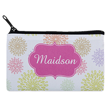 Summer Floral Personalized Cosmetic Bag 4X7