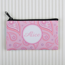 Pink Vintage Personalized Cosmetic Bag 6X9