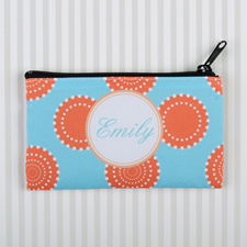 Artistic Floral Personalized Cosmetic Bag 6X9