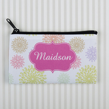 Summer Floral Personalized Cosmetic Bag 6X9