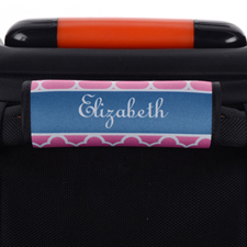Pink Clover Personalized Luggage Handle Wrap
