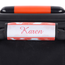 Watercolor Floral Personalized Luggage Handle Wrap