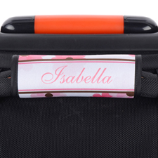 Pink Floral Personalized Luggage Handle Wrap