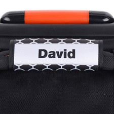 Black Circle Grey Frame Personalized Luggage Handle Wrap