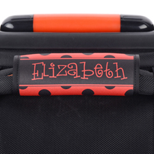 Black And Red Polka Dot Personalized Luggage Handle Wrap