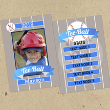 Tee Ball Personalized Photo Trading Cards  Set Of 12