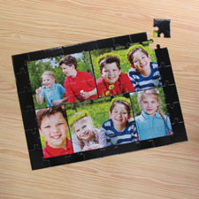 Personalized Black 5 Collage 12X16.5 Photo Puzzle
