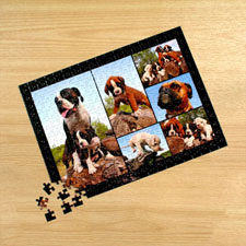 Personalized Black 6 Collage 12X16.5 Photo Puzzle