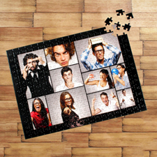 Personalized Black Ten Collage 12X16.5 Personalized Photo Jigsaw Puzzle Photo Puzzle