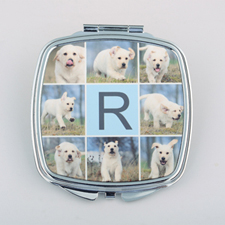Eight Collage Personalized Square Compact Mirror