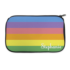 Color Stripe Personalized Neoprene Cosmetic Bag