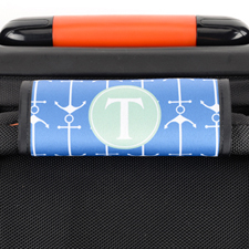 Navy Anchor Personalized Luggage Handle Wrap
